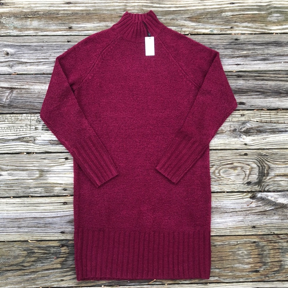 NWT Express Sweater Dress Burgundy